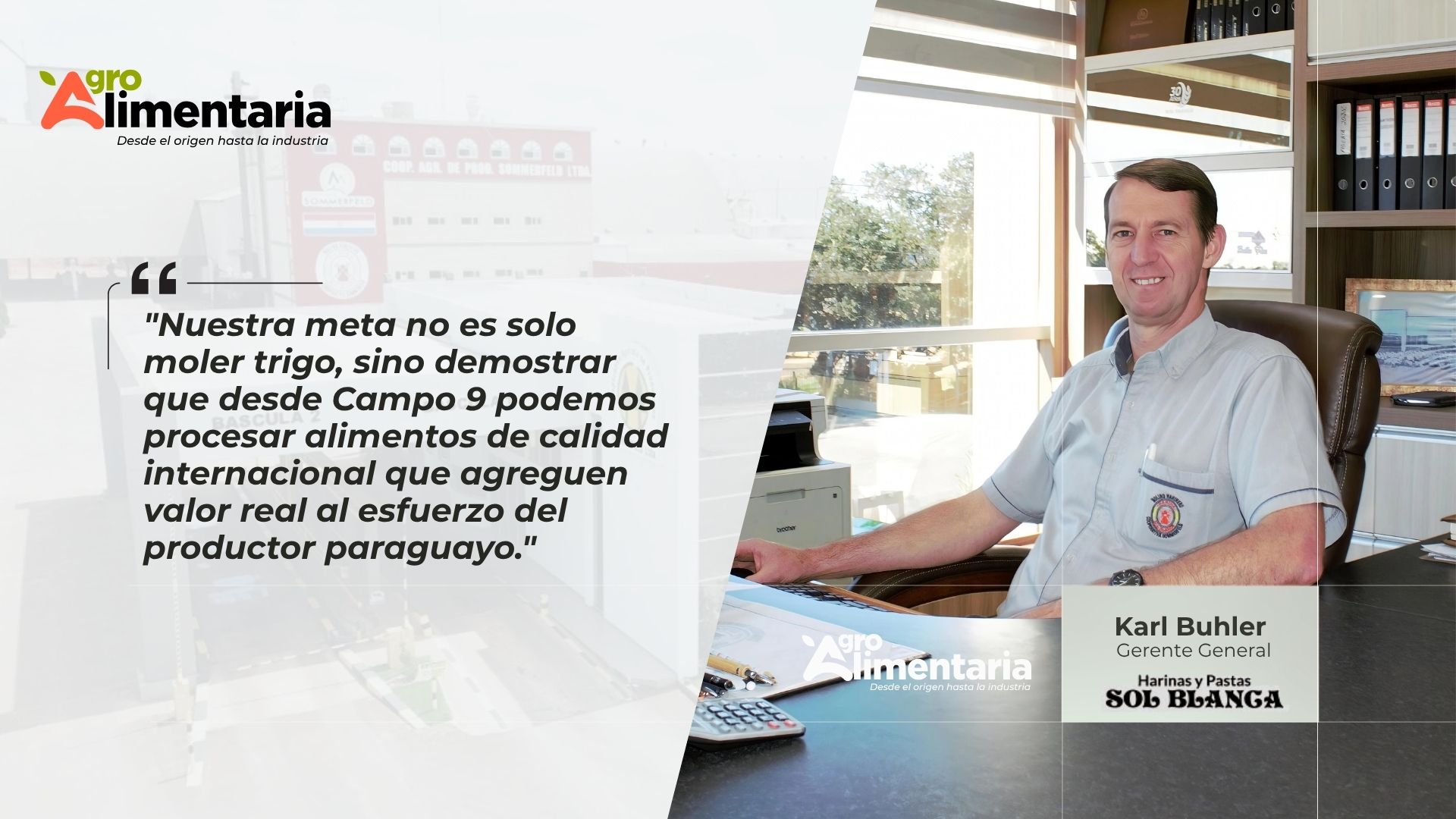 Molino Sol Blanca se consolida como motor agroindustrial del país con la duplicación de su producción de fideos y proyección de exportación